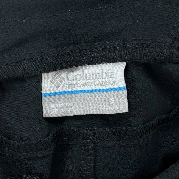 Columbia PFG Capri Pants Women Small Black Regular Fit Hiking NEW - Picture 10 of 13